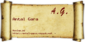 Antal Gara névjegykártya